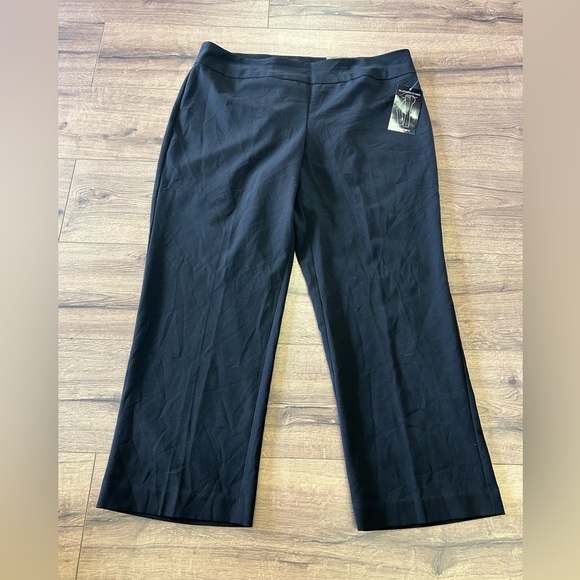 NWT AVENUE PULL ON TUMMY CONTROL BLACK TROUSER ANKLE LENGTH SIZE PETITE 16 - Picture 4 of 9